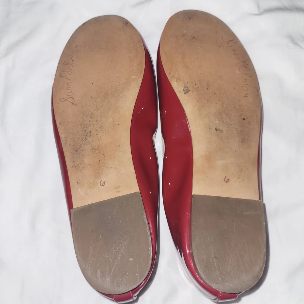 Sam Edelman Cherry Red Flats * - Picture 2 of 2